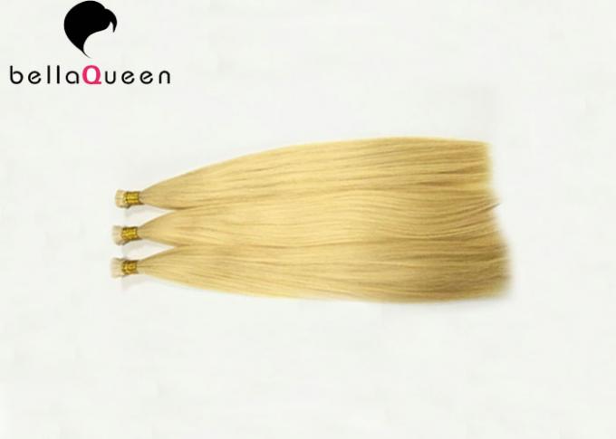 Extensões lisas louras douradas duradouros do cabelo da ponta 613# com término completo