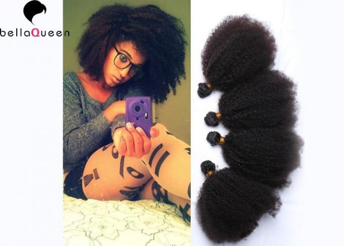 Classifique a trama tirada dobro brasileira do cabelo das extensões do cabelo 8A para mulheres negras